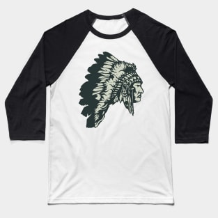 Native American Indian Warrior Baseball T-Shirt